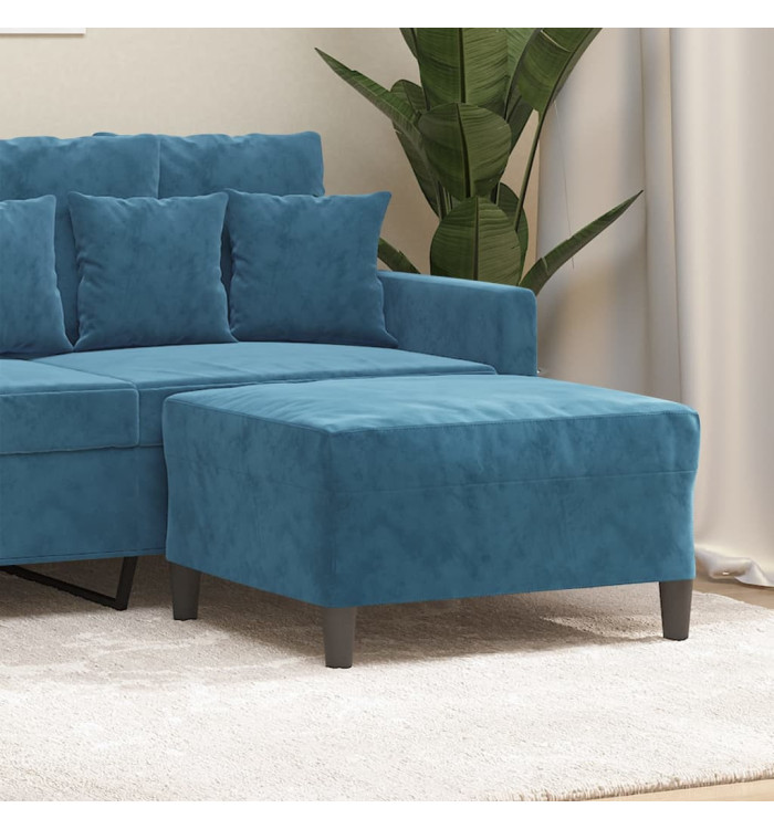 Repose-pied Bleu 70x55x41 cm Velours | Mobilier & Déco