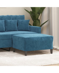 Repose-pied Bleu 70x55x41 cm Velours | Mobilier & Déco
