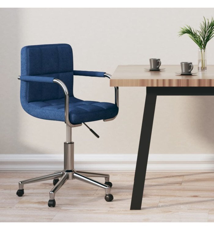 Chaise pivotante de bureau Bleu Tissu | Mobilier & Déco