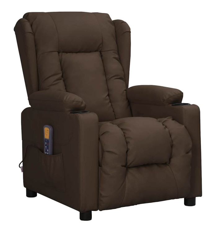 Fauteuil de massage Marron Similicuir | Mobilier & Déco