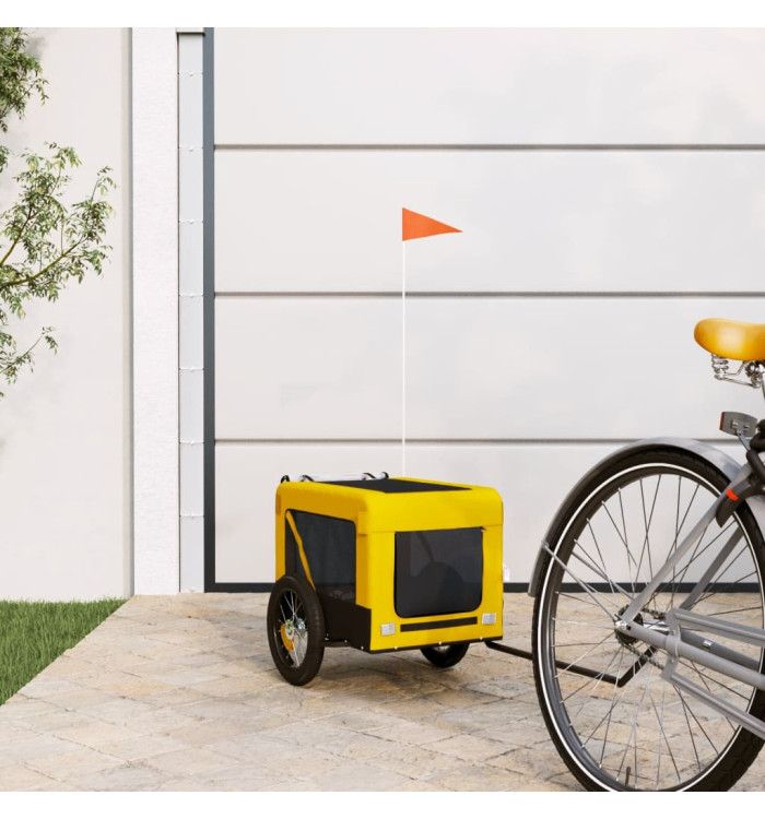 Remorque de vélo pour animaux de compagnie jaune et noir | Mobilier & Déco