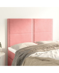 Têtes de lit 4 pcs Rose 72x5x78/88 cm Velours | Mobilier & Déco