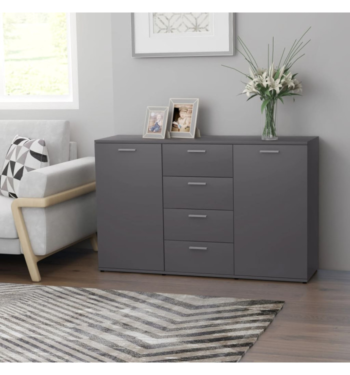 Buffet Gris 120x35,5x75 cm Bois d'ingénierie | Mobilier & Déco