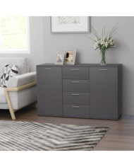 Buffet Gris 120x35,5x75 cm Bois d'ingénierie | Mobilier & Déco