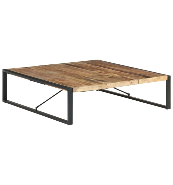 Table basse 140x140x40 cm Bois de manguier brut | Mobilier & Déco