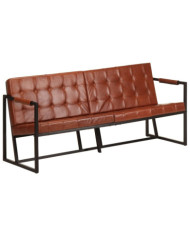 Canapé à 3 places Marron Cuir de chèvre véritable | Mobilier & Déco