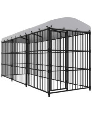 Chenil d'extérieur avec toit pour chiens 450x150x210 cm | Mobilier & Déco