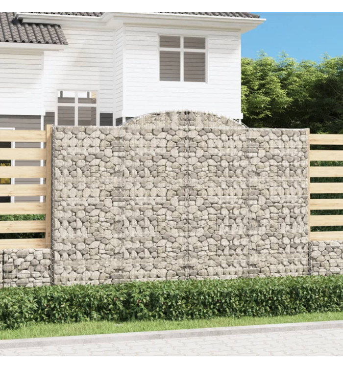 Paniers à gabions arqués 25 pcs 300x50x200/220 cm Fer galvanisé | Mobilier & Déco