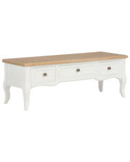 Meuble TV blanc 100x35x35 cm bois | Mobilier & Déco