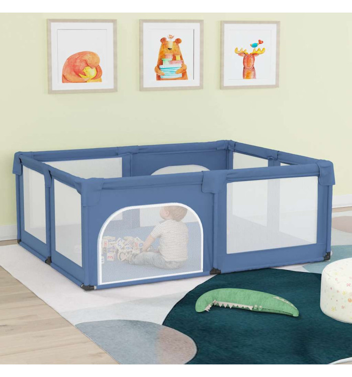 Parc pour bébé avec 2 portes Bleu clair Tissu Oxford | Mobilier & Déco
