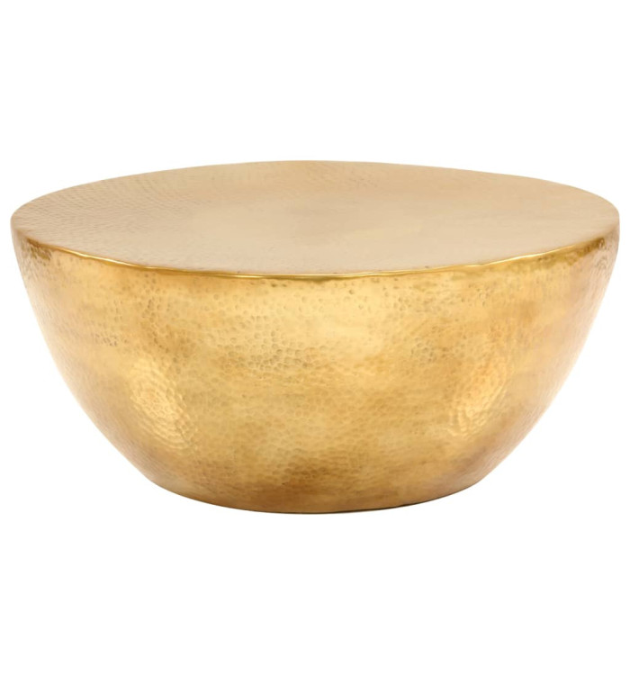 Table basse Aluminium martelé 70x30 cm Laiton | Mobilier & Déco