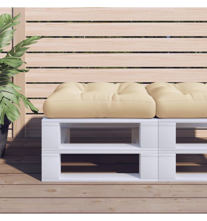 Coussin de palette beige 50x50x12 cm tissu | Mobilier & Déco