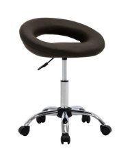 Chaise pivotante de salle à manger Marron Similicuir | Mobilier & Déco