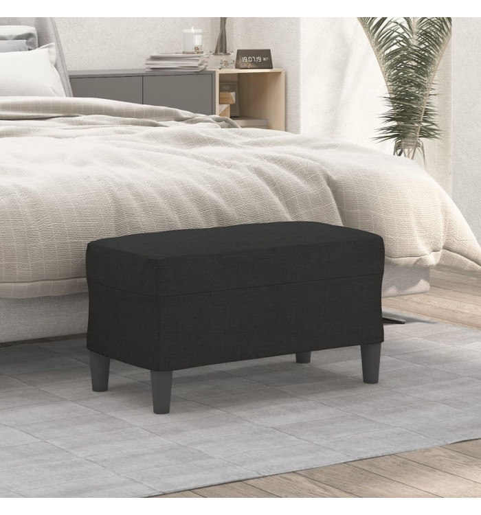 Banc Noir 70x35x41 cm Tissu | Mobilier & Déco