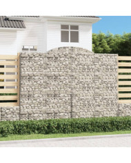Paniers à gabions arqués 12 pcs 300x30x220/240 cm fer galvanisé | Mobilier & Déco