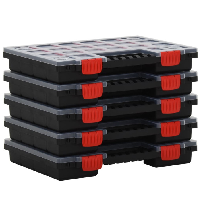 Boîtes d'assortiment 5 pcs 34,5x25x5 cm Polypropylène | Mobilier & Déco