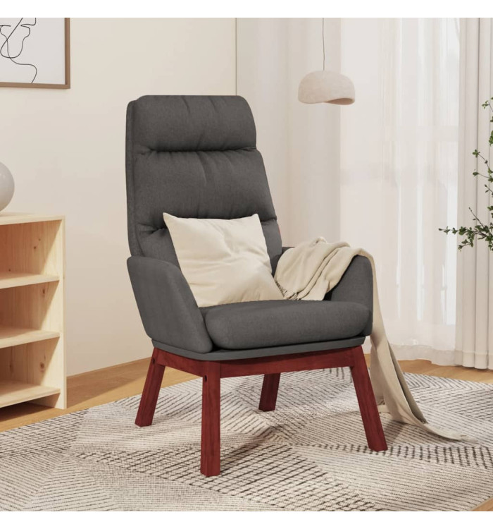 Chaise de relaxation Gris foncé Tissu | Mobilier & Déco