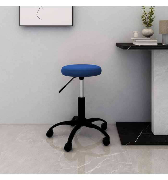 Chaise pivotante de bureau Bleu Velours | Mobilier & Déco
