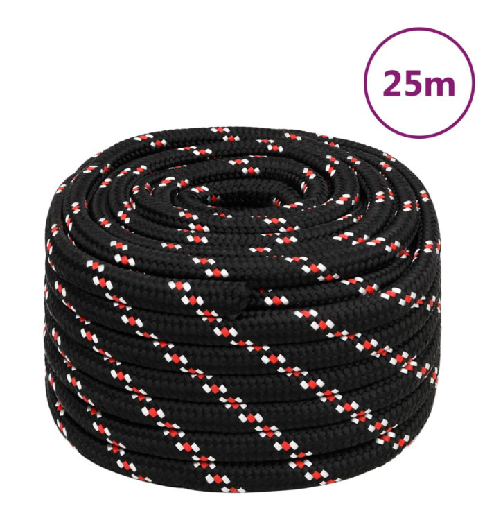 Corde de bateau Noir 20 mm 25 m Polypropylène | Mobilier & Déco