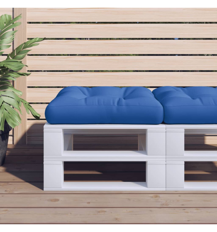 Coussin de palette bleu royal 50x50x12 cm tissu | Mobilier & Déco