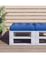 Coussin de palette bleu royal 50x50x12 cm tissu | Mobilier & Déco