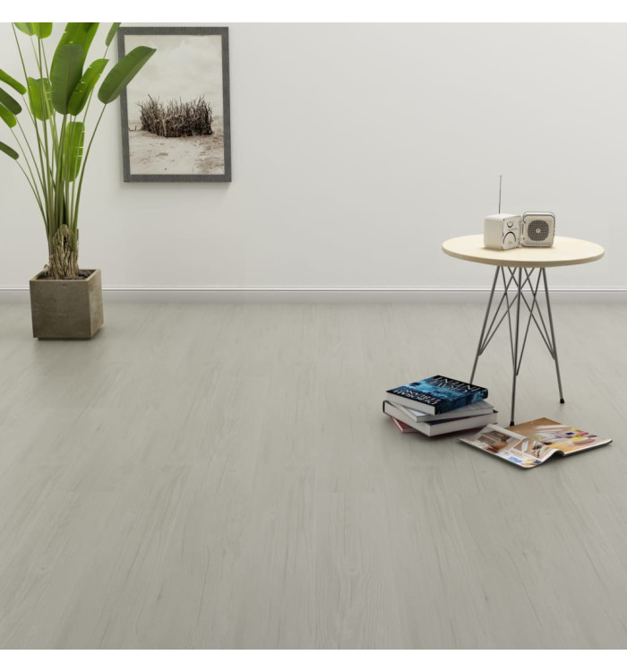 Dalles de plancher autoadhésives 4,46 m² 3 mm PVC gris clair | Mobilier & Déco