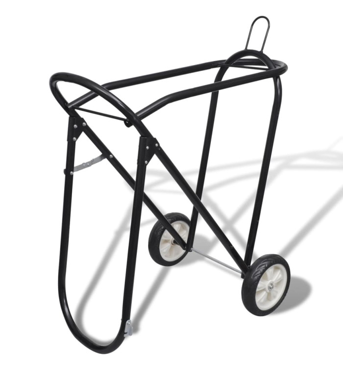 Porte-selle pliable métallique avec roues | Mobilier & Déco