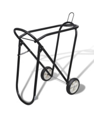 Porte-selle pliable métallique avec roues | Mobilier & Déco