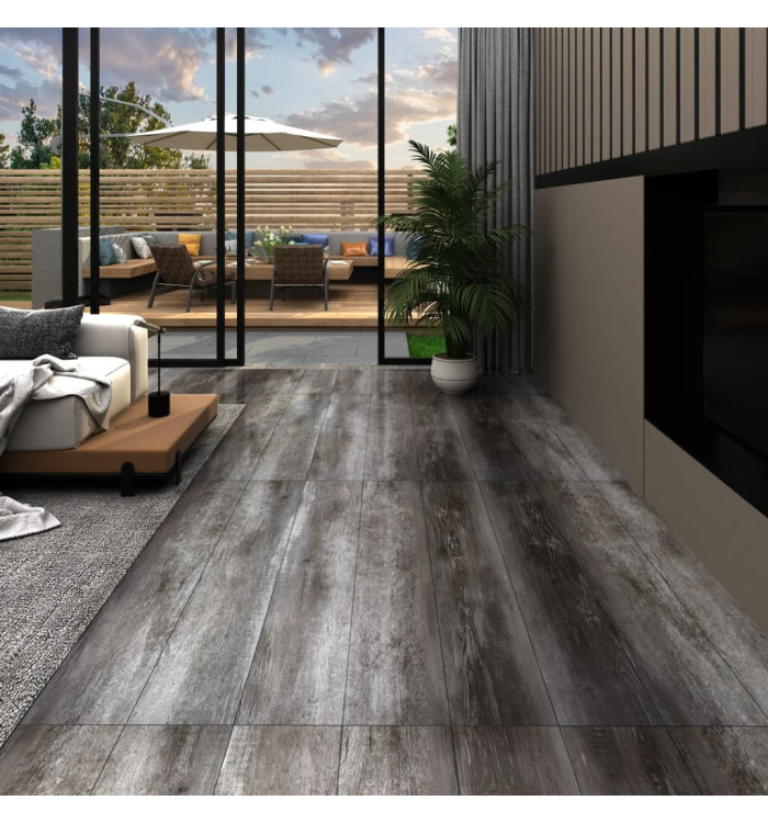 Dalles de plancher PVC autoadhésif 5,21 m² 2 mm bois rayé | Mobilier & Déco