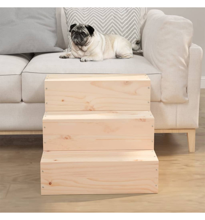Escalier pour animaux de compagnie 40x37,5x35 cm Bois de pin | Mobilier & Déco