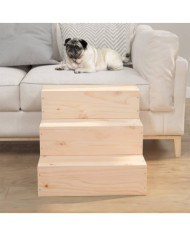 Escalier pour animaux de compagnie 40x37,5x35 cm Bois de pin | Mobilier & Déco