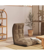 Chaise pliable de sol Taupe Tissu | Mobilier & Déco