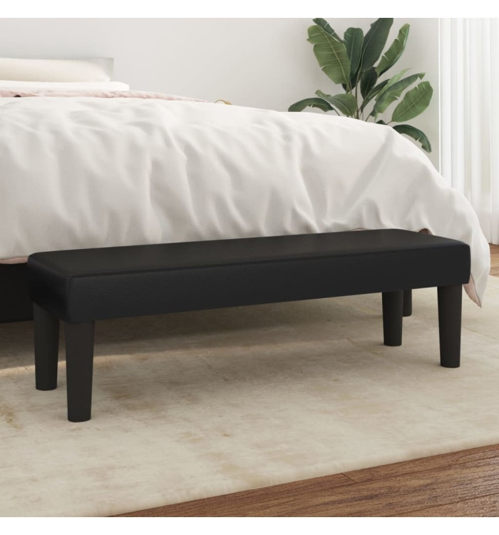Banc Noir 100x30x30 cm Similicuir | Mobilier & Déco