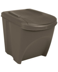 Poubelles à ordures empilables 3 pcs Gris 75 L Polypropylène | Mobilier & Déco