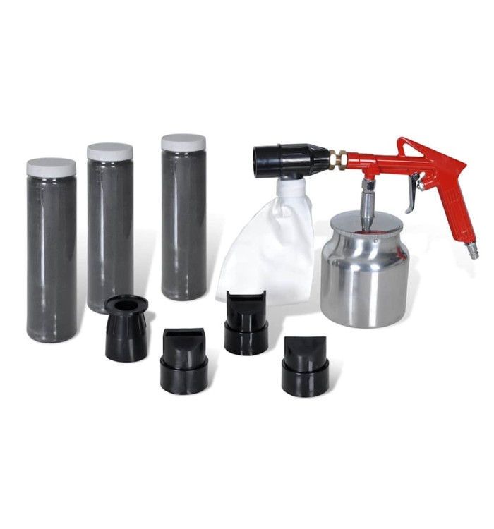 Kit de sableuse à air 3 bouteilles de sable et 4 buses incluses | Mobilier & Déco