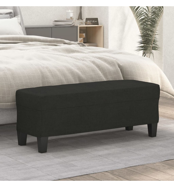 Banc Noir 100x35x41 cm Tissu | Mobilier & Déco