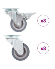 16 pcs Roulettes pivotantes 50 mm | Mobilier & Déco