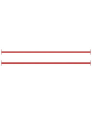 Barres fixes d'exercice 2 pcs 125 cm Acier Rouge | Mobilier & Déco