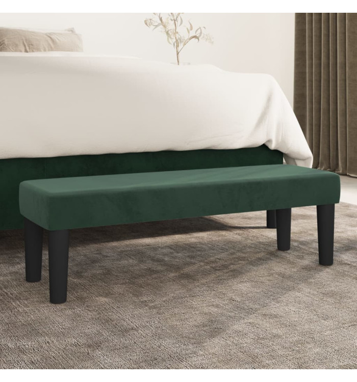 Banc Vert foncé 100x30x30 cm Velours | Mobilier & Déco