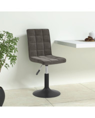 Chaises pivotantes à manger lot de 6 gris foncé velours | Mobilier & Déco