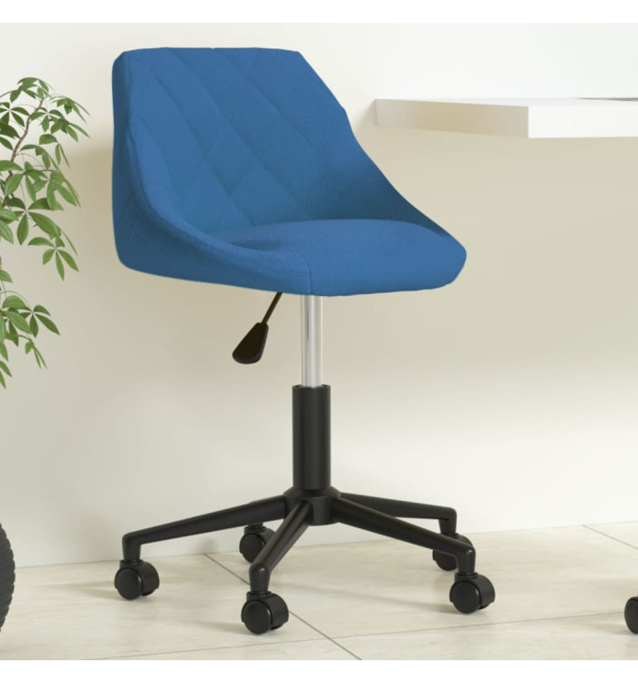 Chaise pivotante de bureau Bleu Velours | Mobilier & Déco