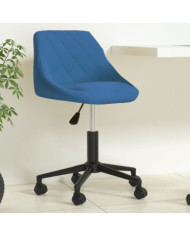 Chaise pivotante de bureau Bleu Velours | Mobilier & Déco
