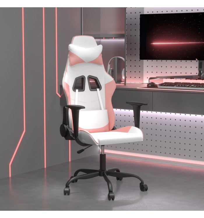 Chaise de jeu Blanc et rose Similicuir | Mobilier & Déco