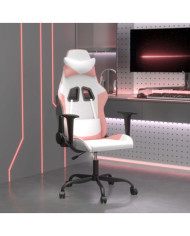 Chaise de jeu Blanc et rose Similicuir | Mobilier & Déco
