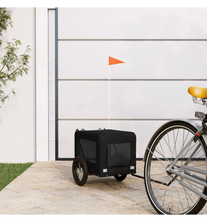 Remorque de vélo pour animaux de compagnie noir | Mobilier & Déco