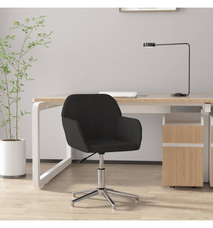 Chaise pivotante de bureau Noir Tissu | Mobilier & Déco