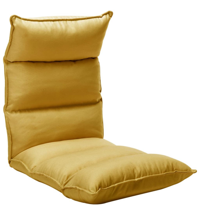 Chaise pliable de sol Jaune moutarde Tissu | Mobilier & Déco