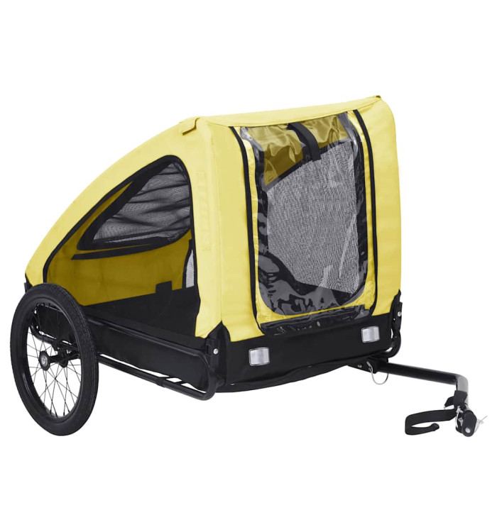 Remorque de vélo pour animaux de compagnie jaune et noir | Mobilier & Déco