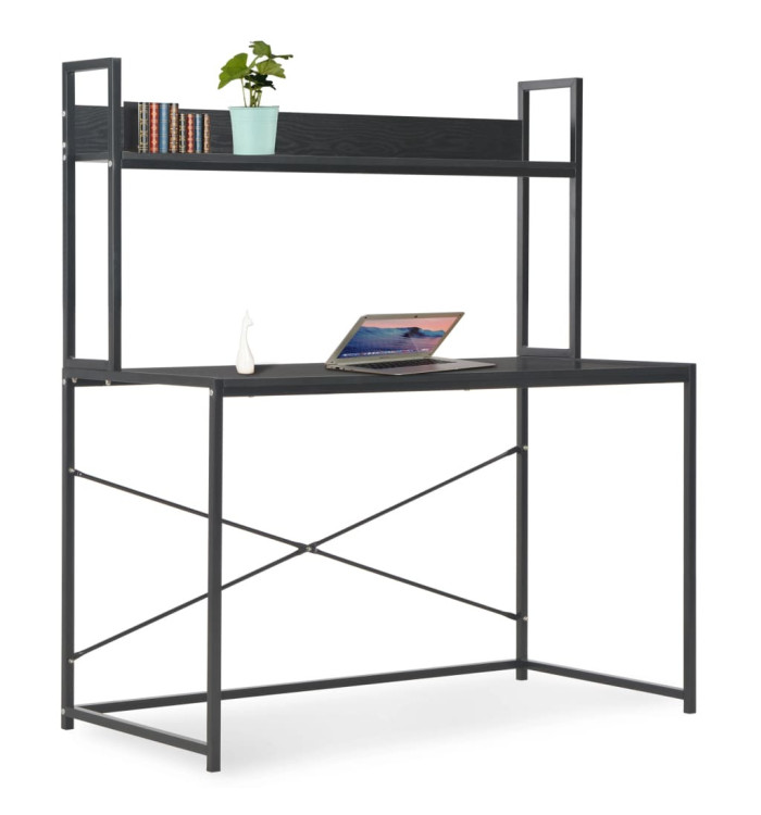 Bureau d'ordinateur Noir 120 x 60 x 138 cm | Mobilier & Déco