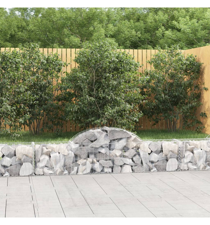 Paniers à gabions arqués 40 pcs 200x30x40/60 cm Fer galvanisé | Mobilier & Déco